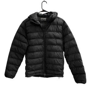 Stoic Black Puffer Jacket Size Small